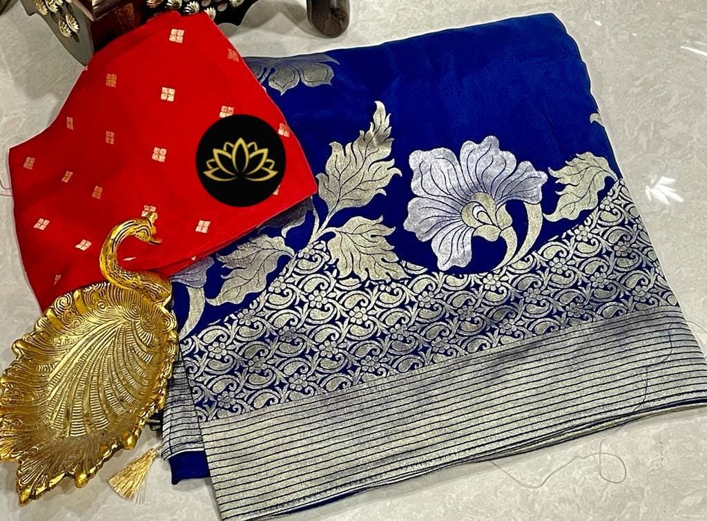 Gulshan moonga saree - Saffronfashionindia