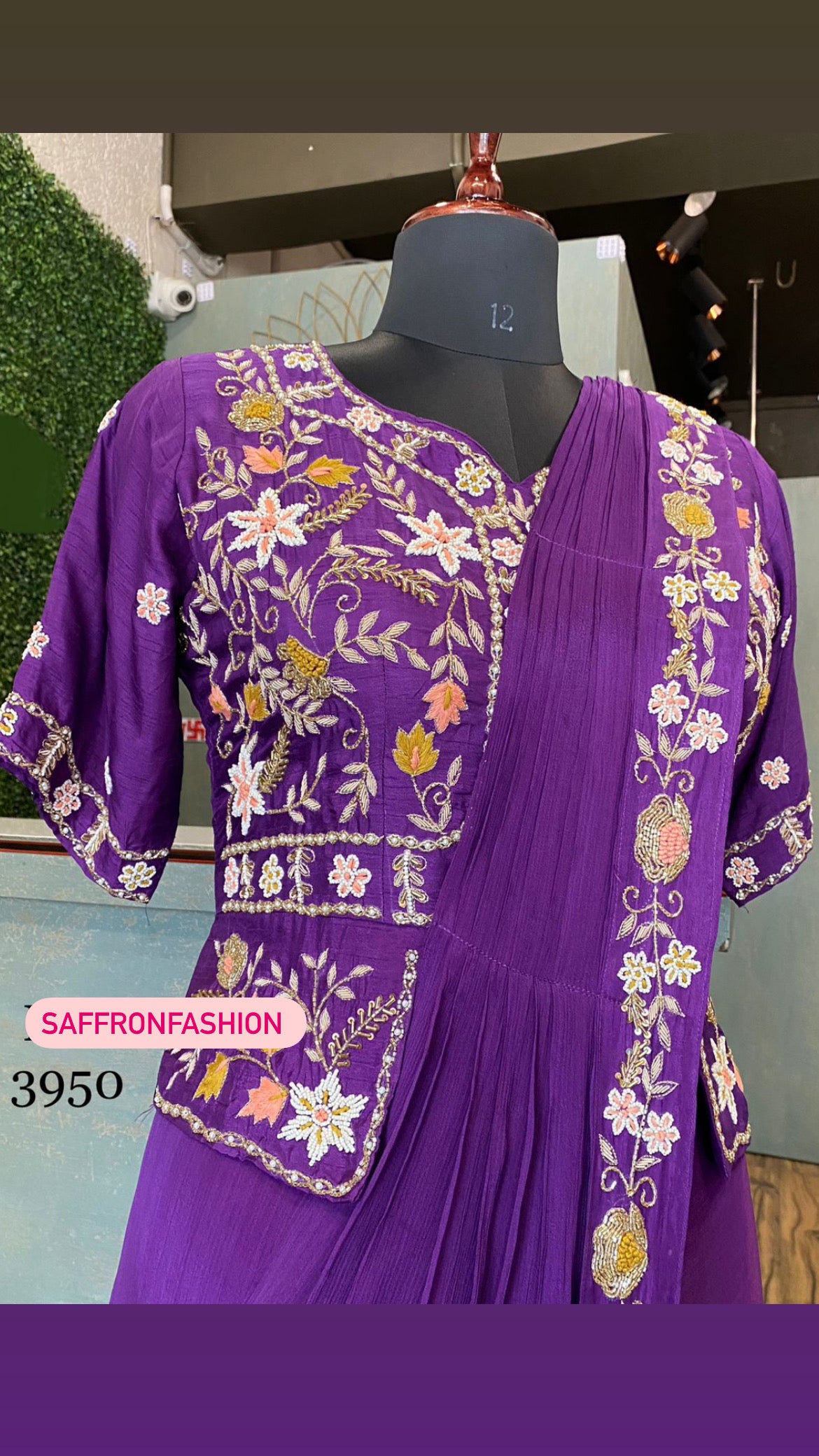 Pari peplum styled dress - Saffronfashionindia