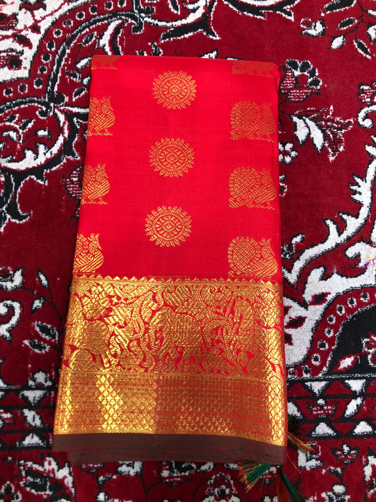 Kanjivaram silk dupatta - Saffronfashionindia
