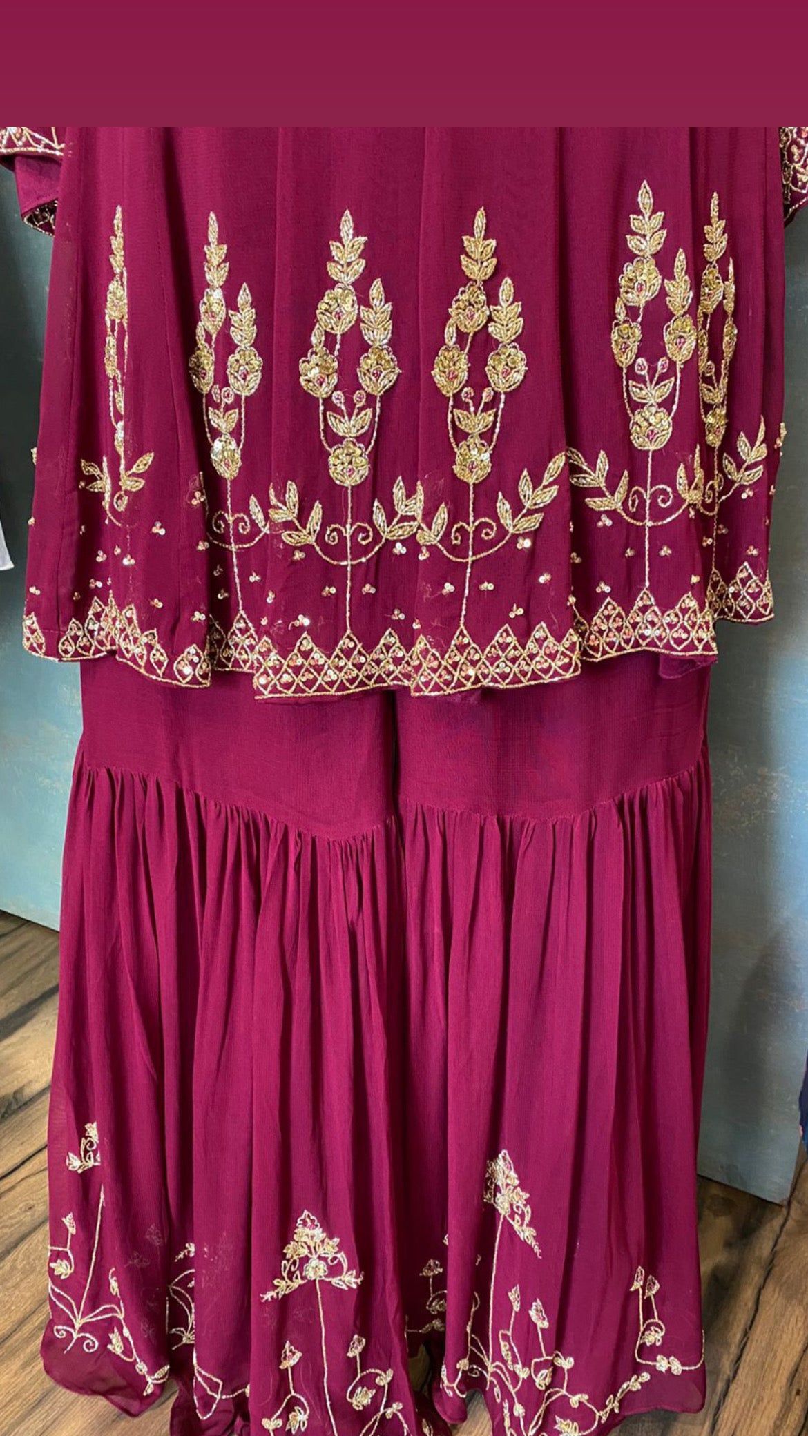 Radhe gorgette dress - Saffronfashionindia