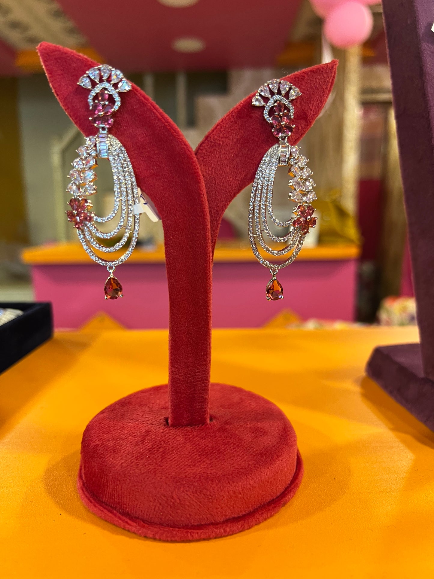 Rubila cocktail earrings - Saffronfashionindia