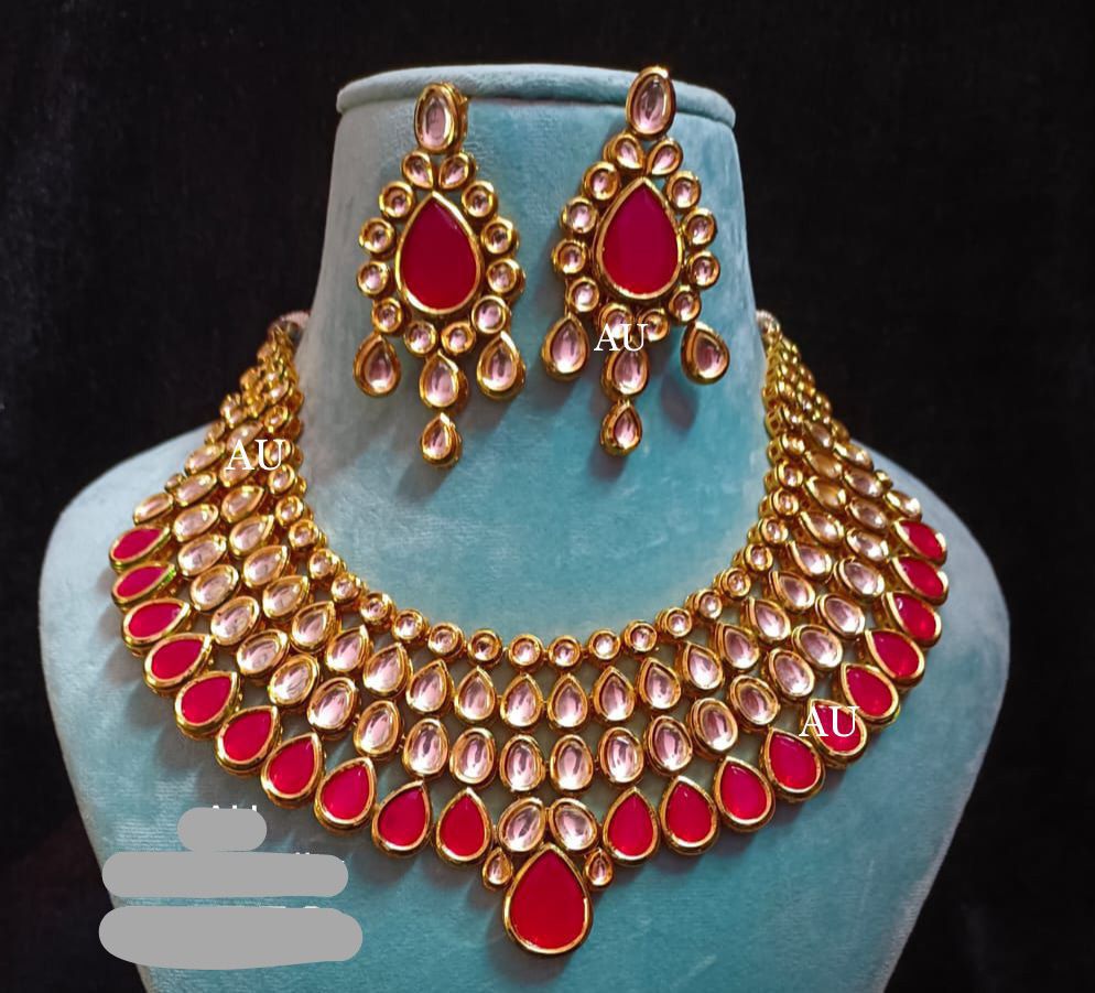 Ranchita Kundan necklace set - Saffronfashionindia