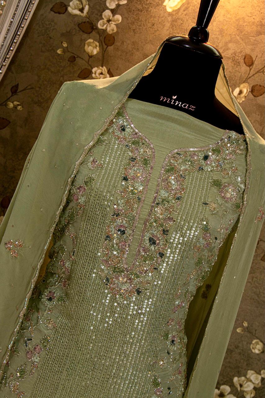 Silk tissue shimmer dress - Saffronfashionindia