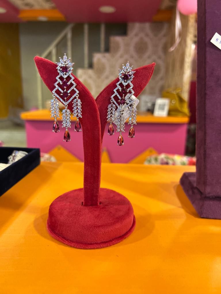 Vinisha cocktail earrings - Saffronfashionindia