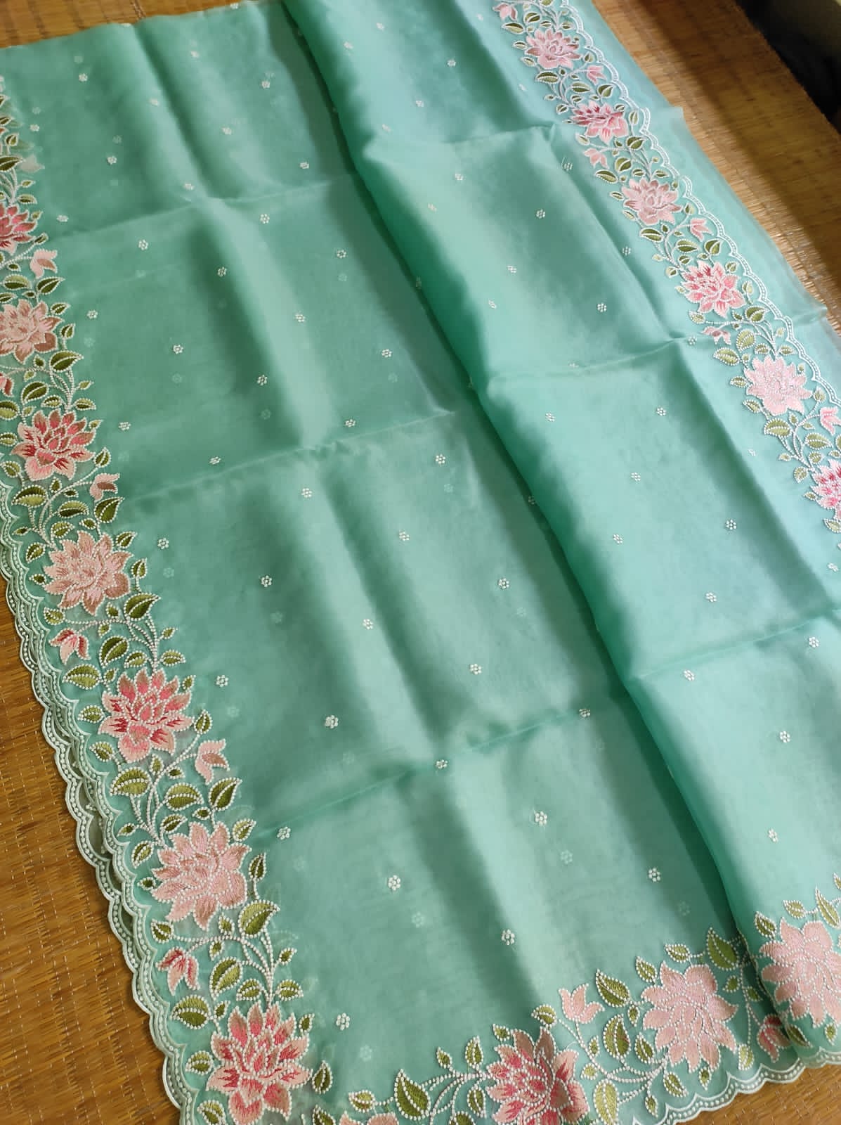 Hanisha organza silk saree - Saffronfashionindia