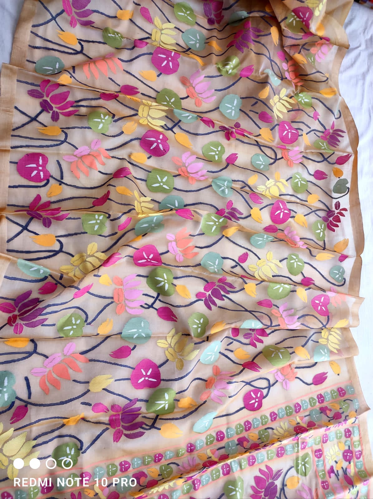 Jodhana Jamdani saree - Saffronfashionindia