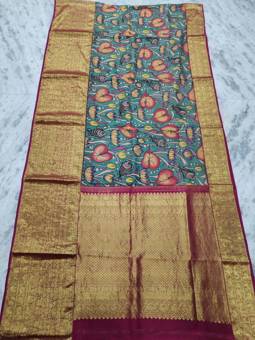 Avijha Kalamkari saree - Saffronfashionindia
