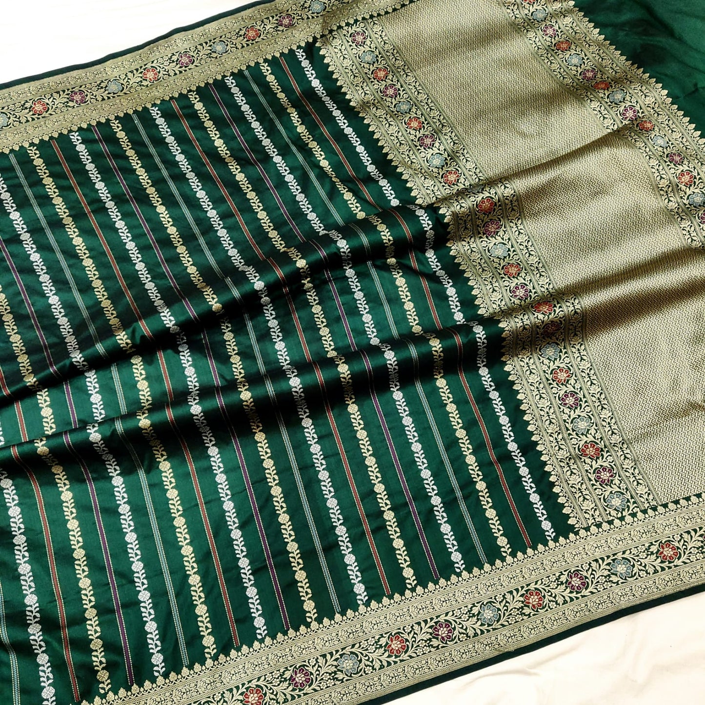 Livani handwoven Katan silk saree - Saffronfashionindia