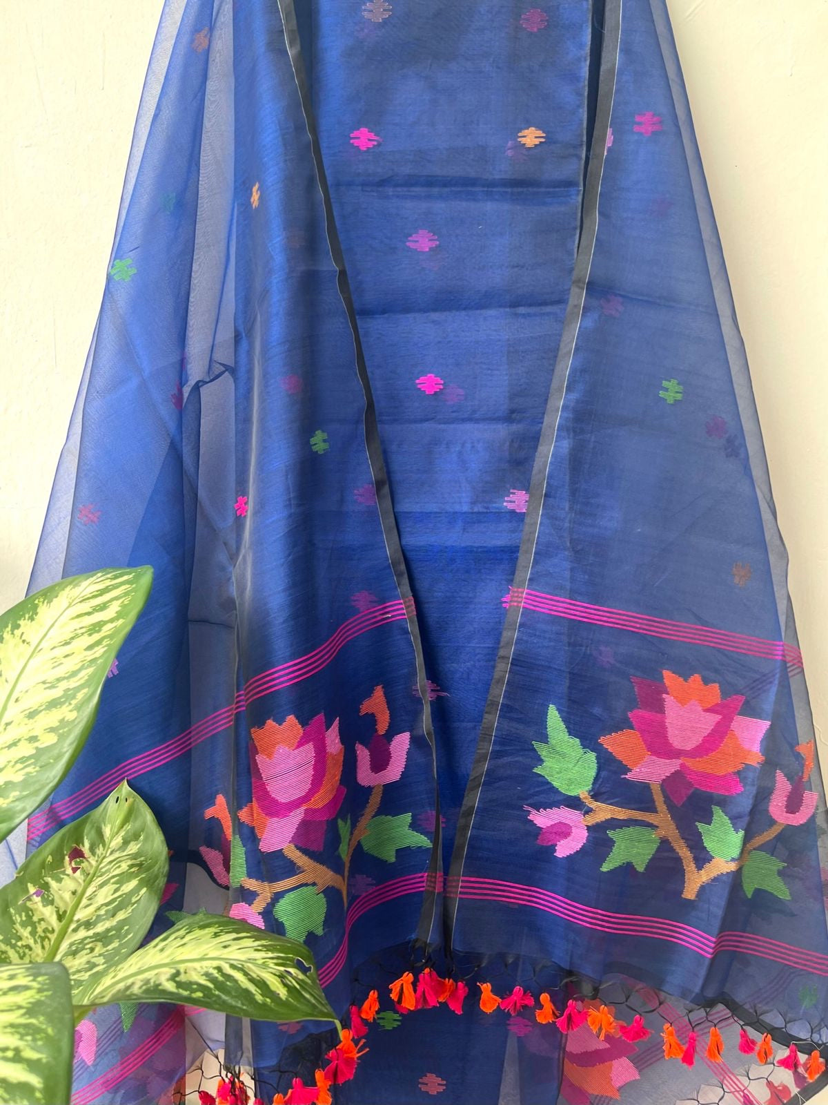 Floral inspired Jamdani salwar suit - Saffronfashionindia
