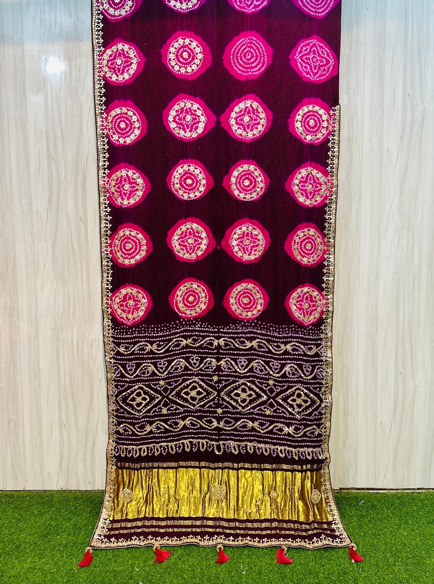 Gottapatti Ghajini silk saree wedding saree women sari blouse - Saffronfashionindia