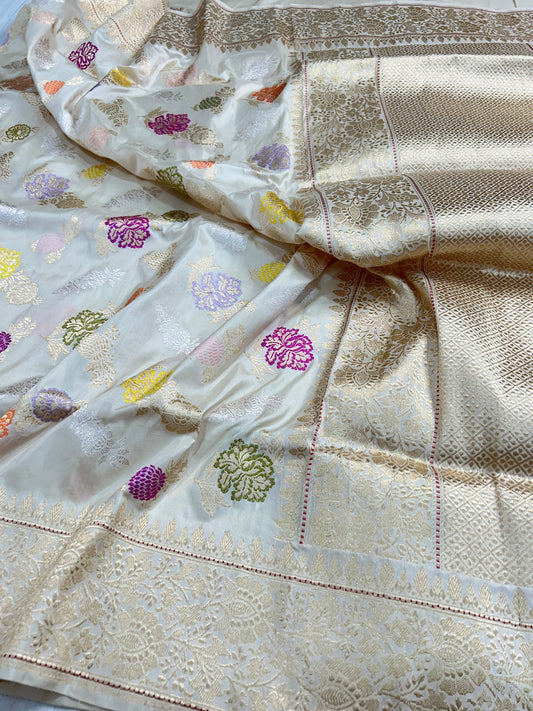 Exclusive handloom katan silk Kadwa saree iktara sari blouse SaffronFashion