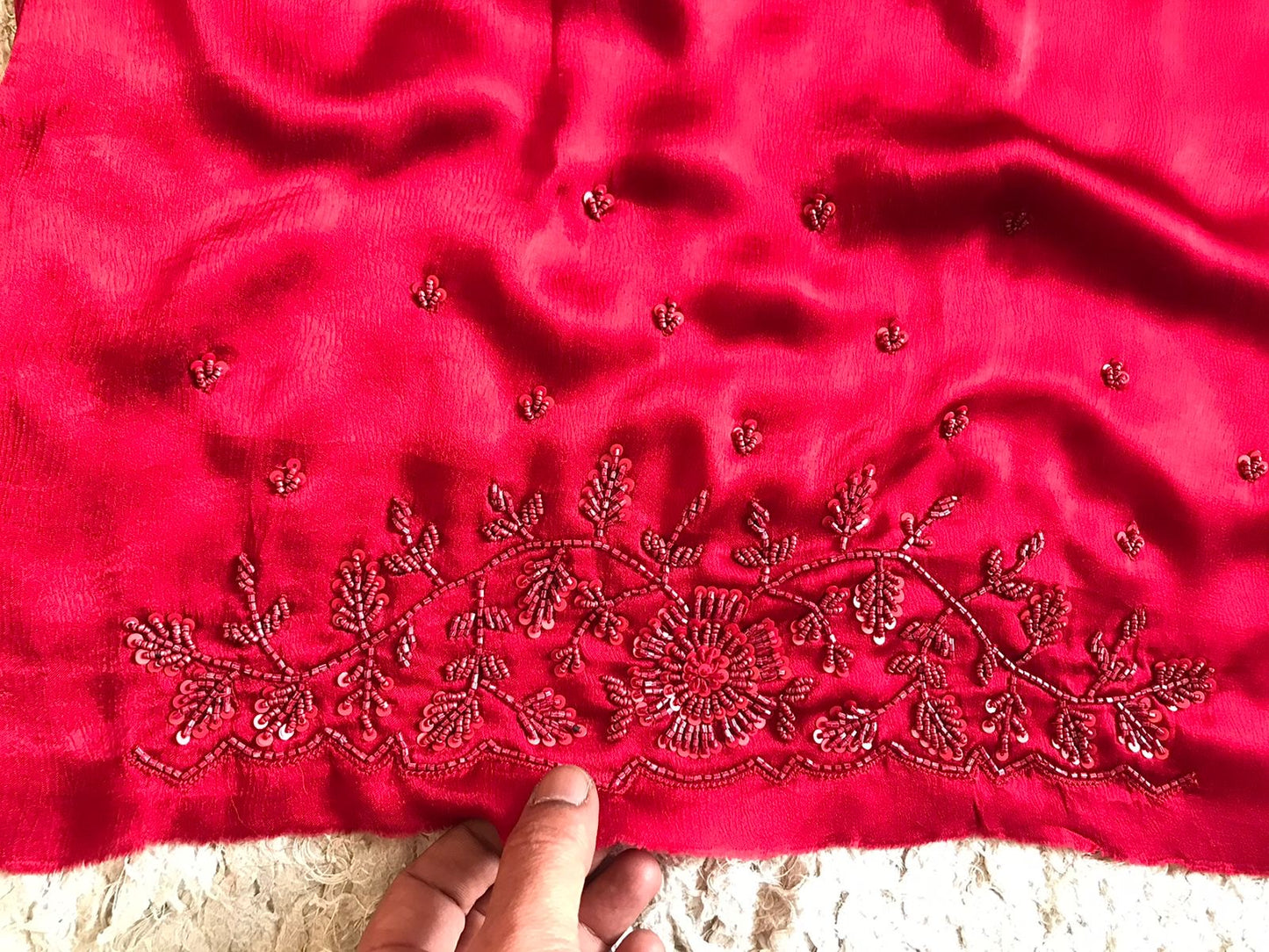 Red Marron luxuer premium silk saree Saffronfashionindia