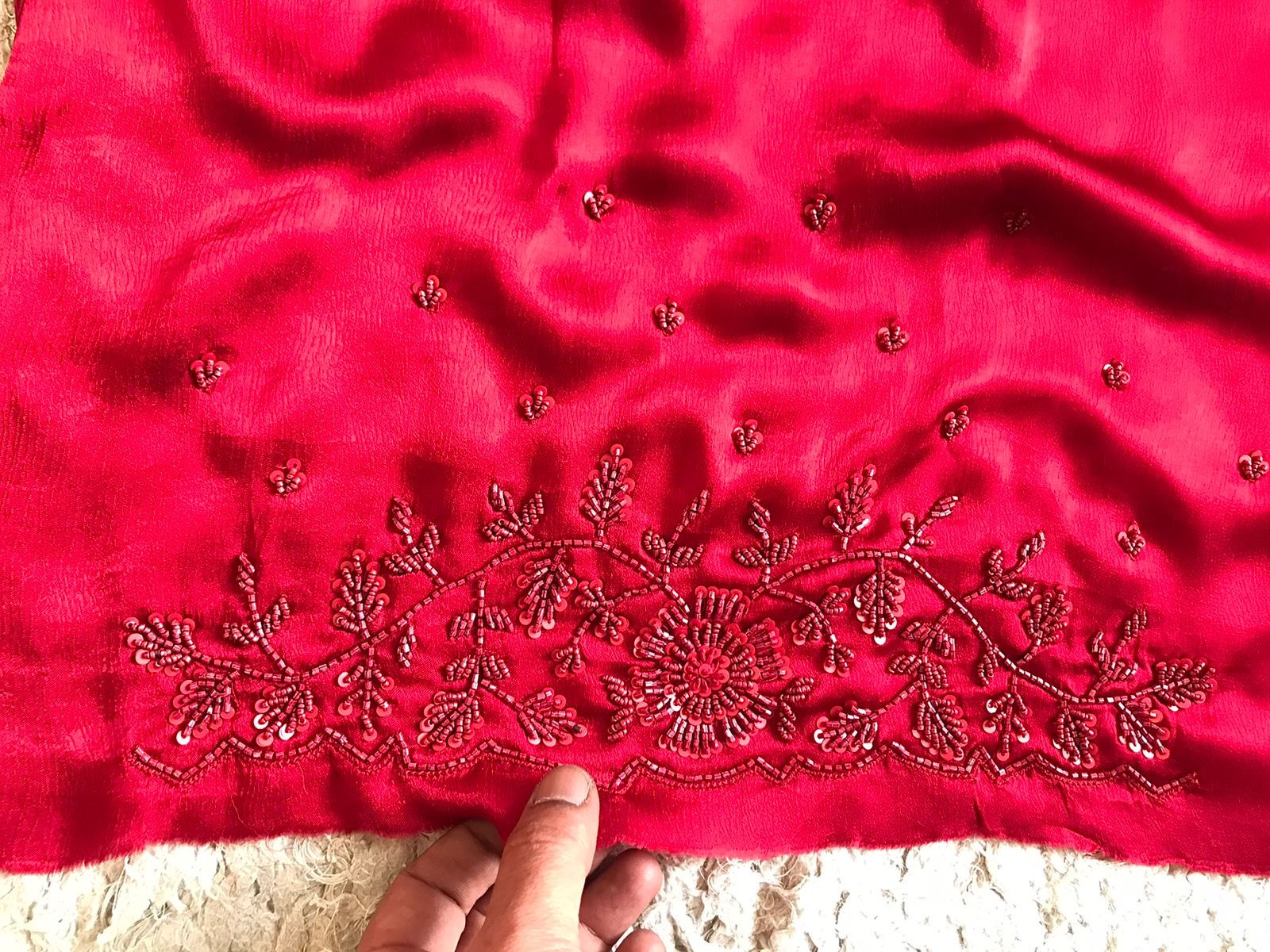 Red Marron luxuer premium silk saree Saffronfashionindia