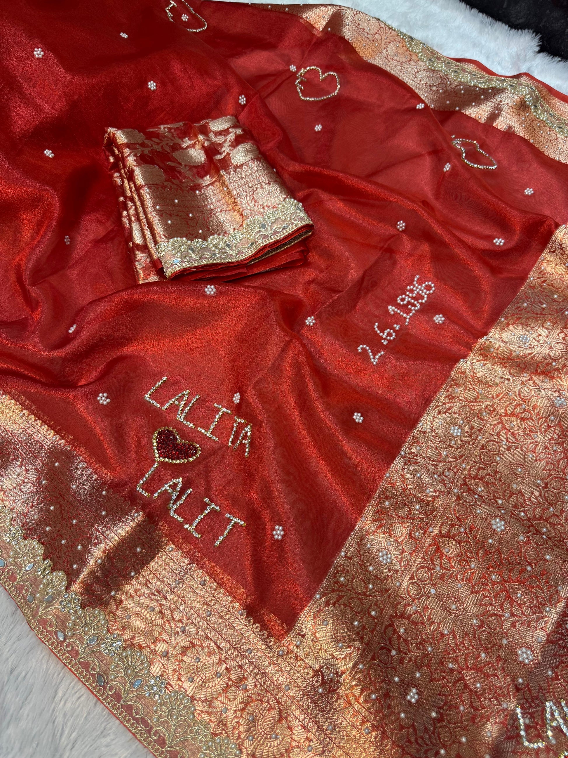 Suhaagan saree names sari Indian saree blouse Saffronfashionindia