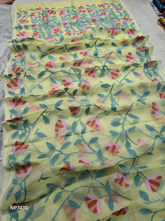 Execusite handwoven Jamdani saree Indian sari blouse - Saffronfashionindia