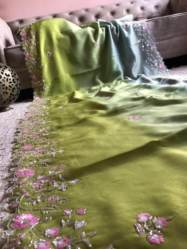 Shaniazi premium tissue organza sarees - Saffronfashionindia