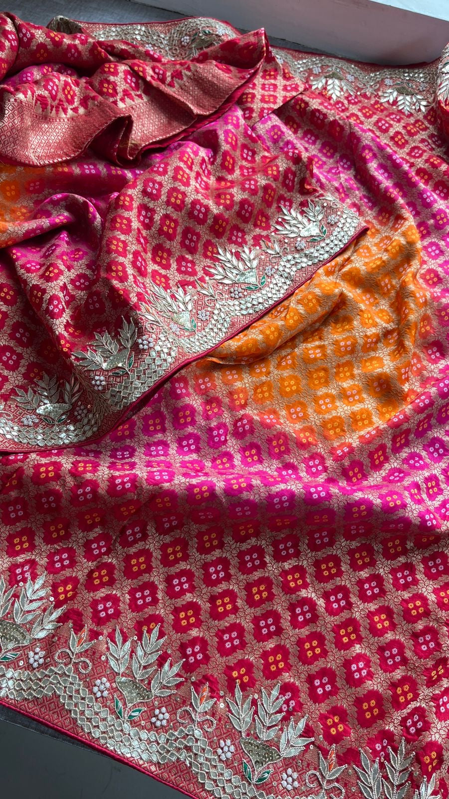 Bandhani saree Banarsi saree Indian sarees SaffronFashion