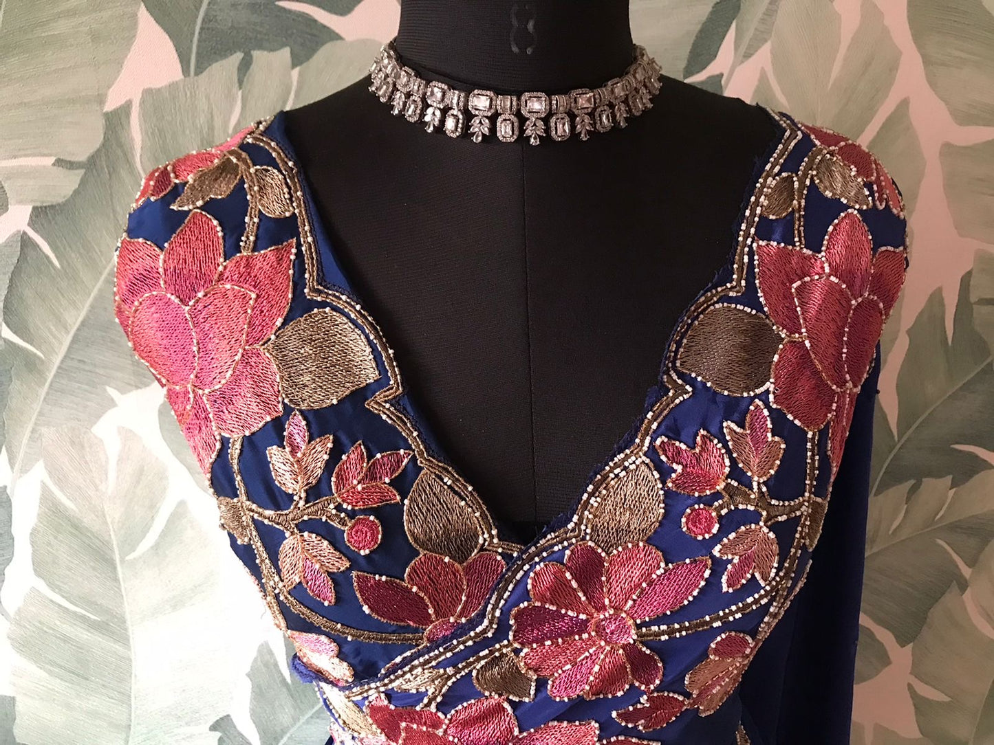 Premium floral saree organza saree beautiful sari blouse SaffronFashion