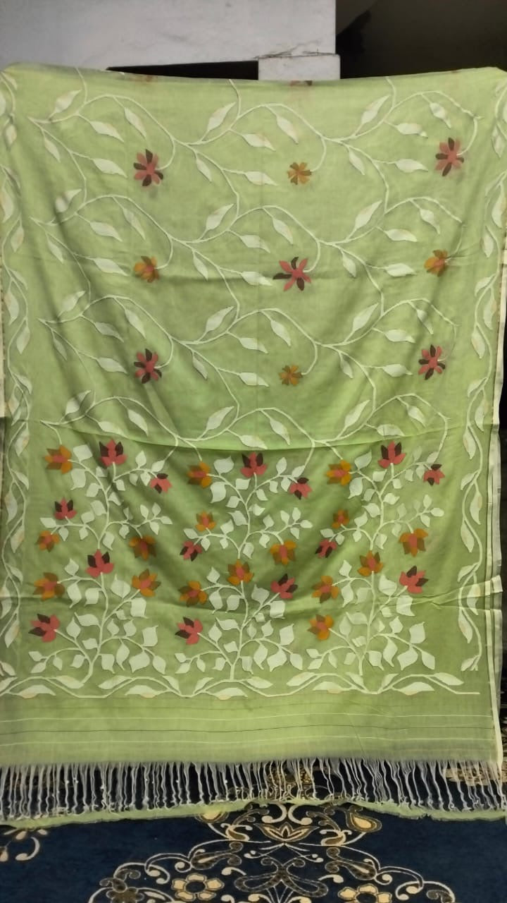 Mahisha muslin jamdani Indian traditional sarees - Saffronfashionindia