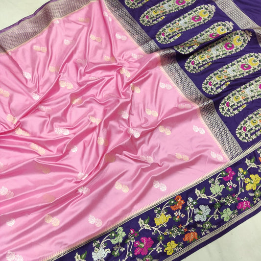 Arvika katan silk handwoven sarees - Saffronfashionindia
