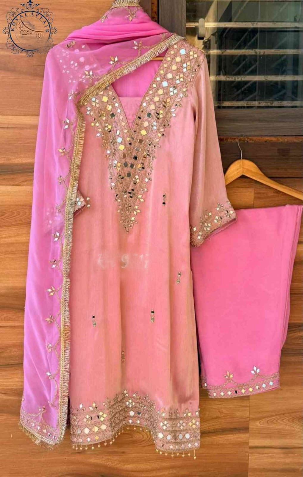 Bridesmaid tissue stitched dress women dresses Saffronfashionindia