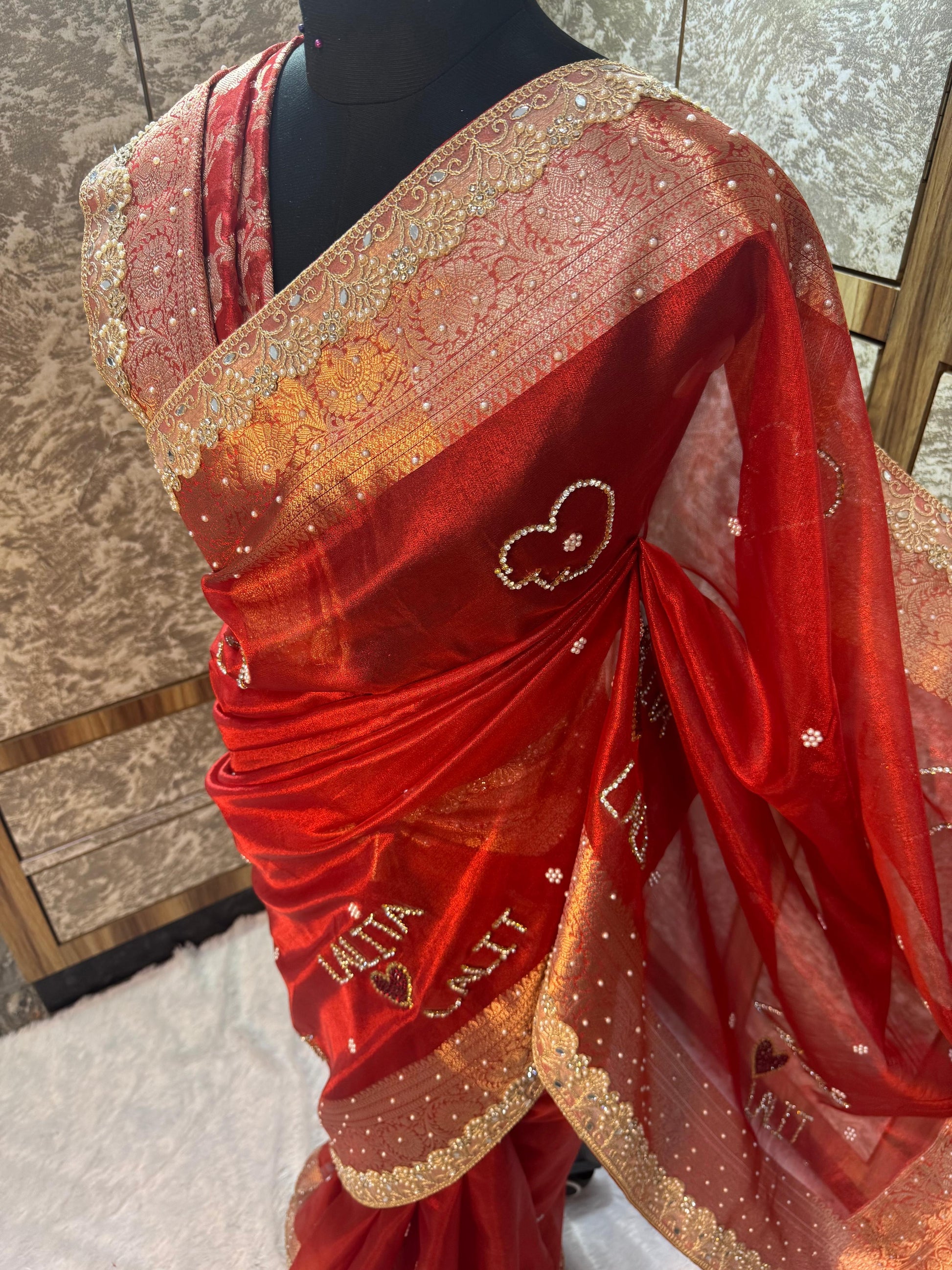 Suhaagan saree names sari Indian saree blouse Saffronfashionindia