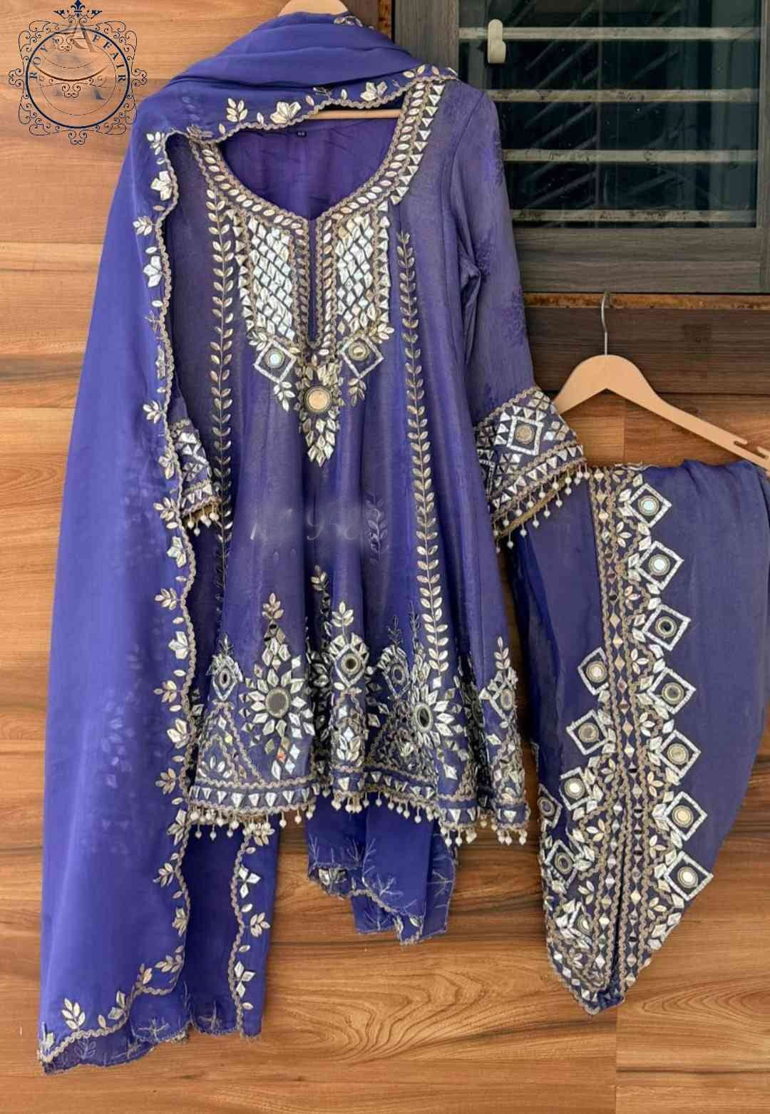Designer inspired stitched dress wedding dresses gottapatti dress for women SaffronFashion