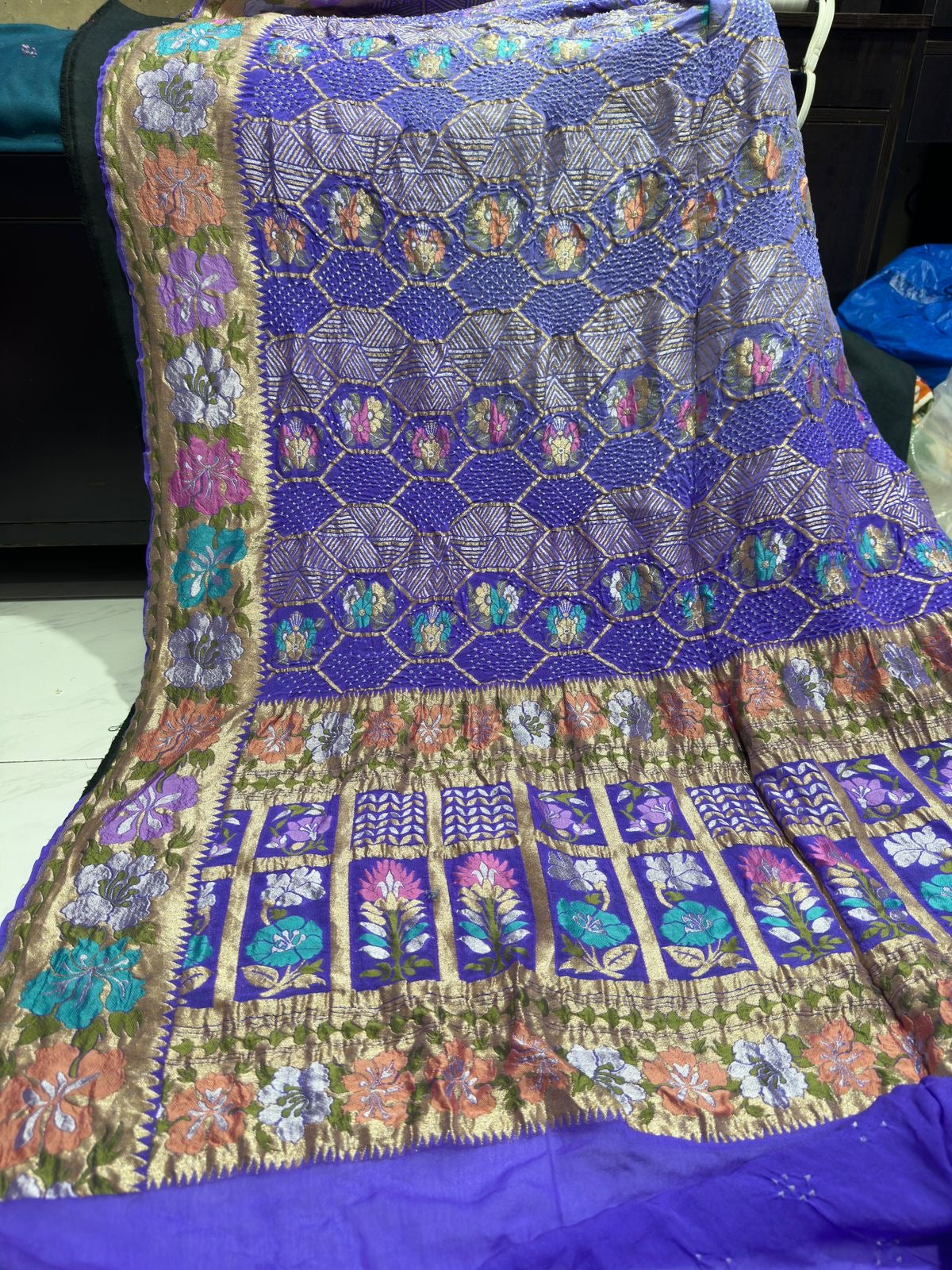Meenakari bandhani saree Banarsi saree Indian traditional sari blouse