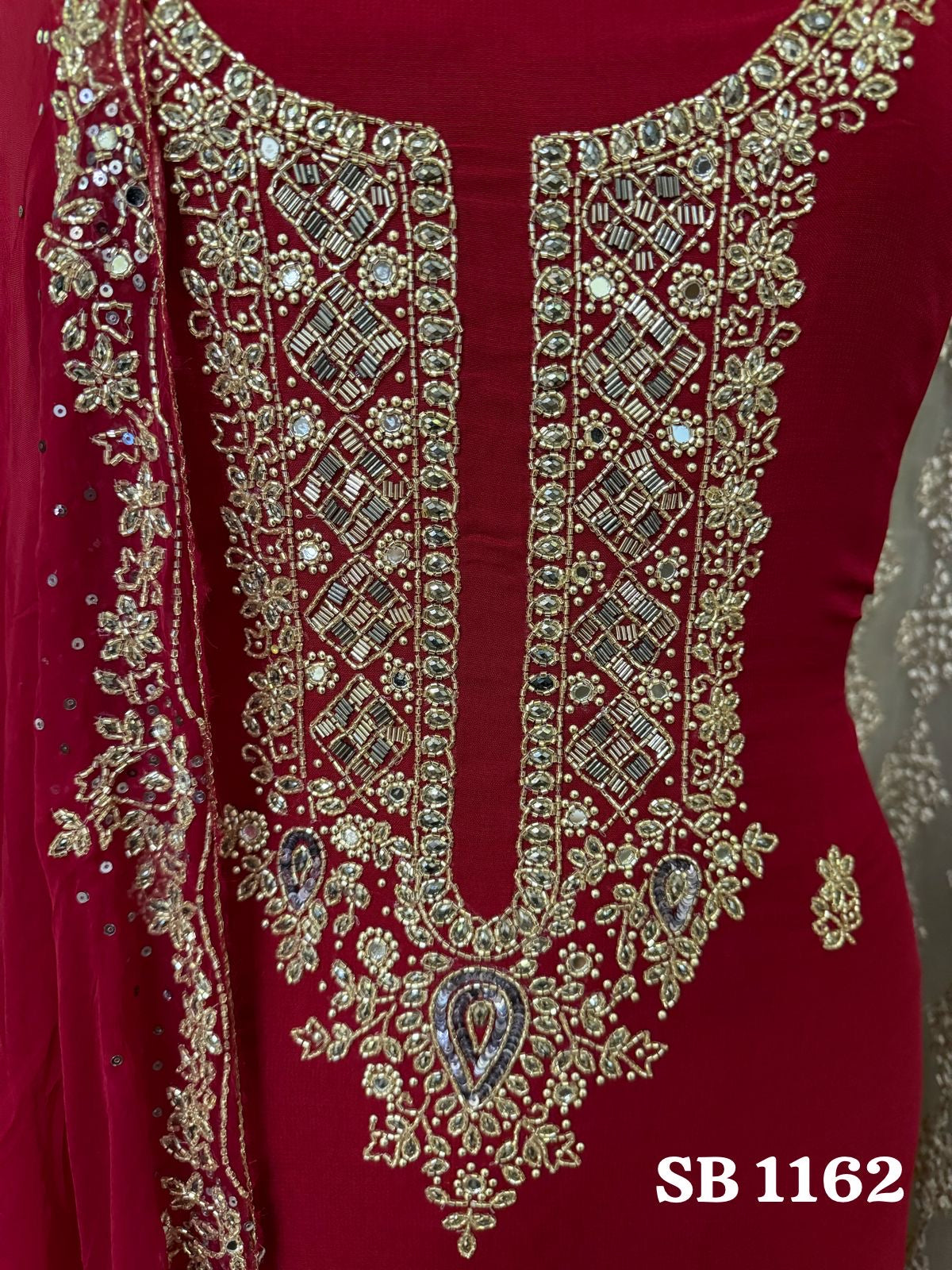 Rivash Gorgette Salwar suit Indian Salwar kameez - Saffronfashionindia
