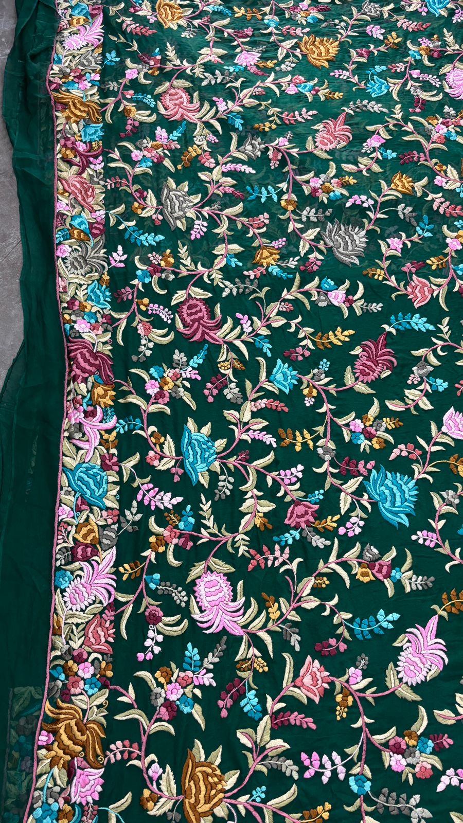 Green Parsi saree authentic Parsi gara saree Indian sarees blouse SaffronFashion
