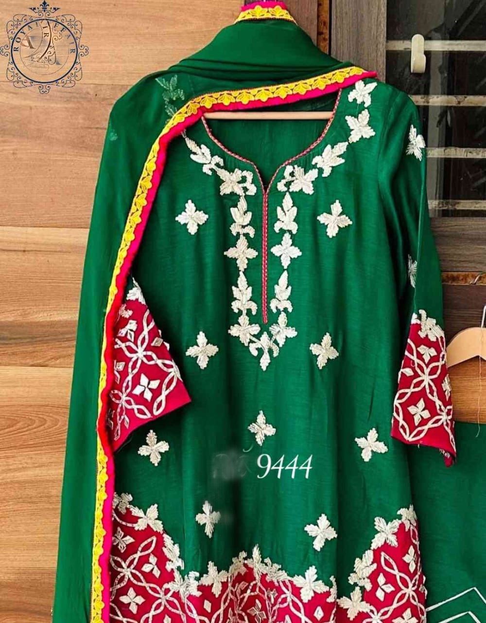 Embroidered salwar suit Indian salwar suit Traditional suit SaffronFashion