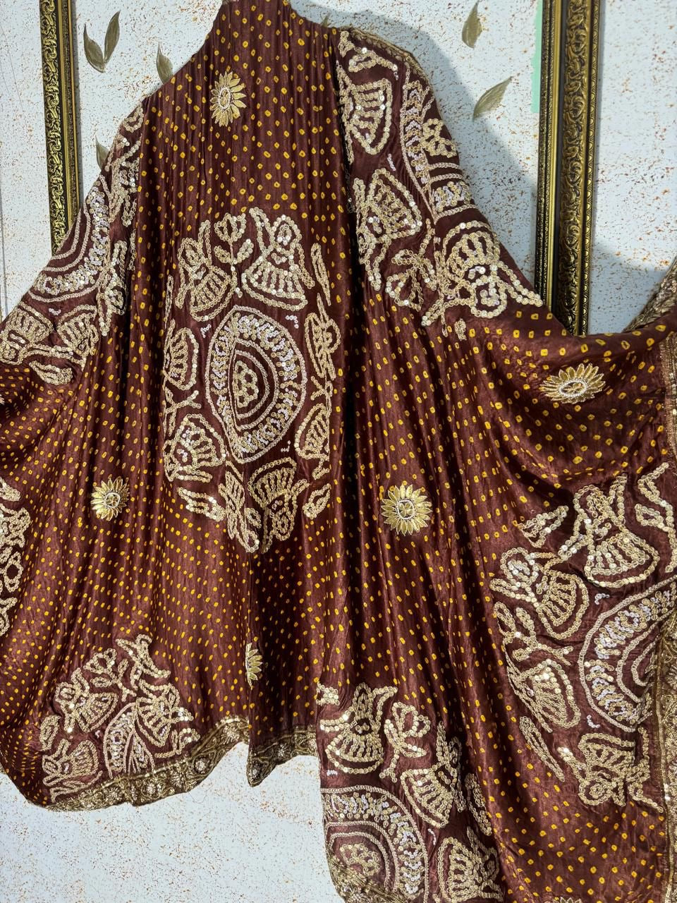 Monasila Gajji silk dupatta traditional dupattas Indian dupatta - Saffronfashionindia