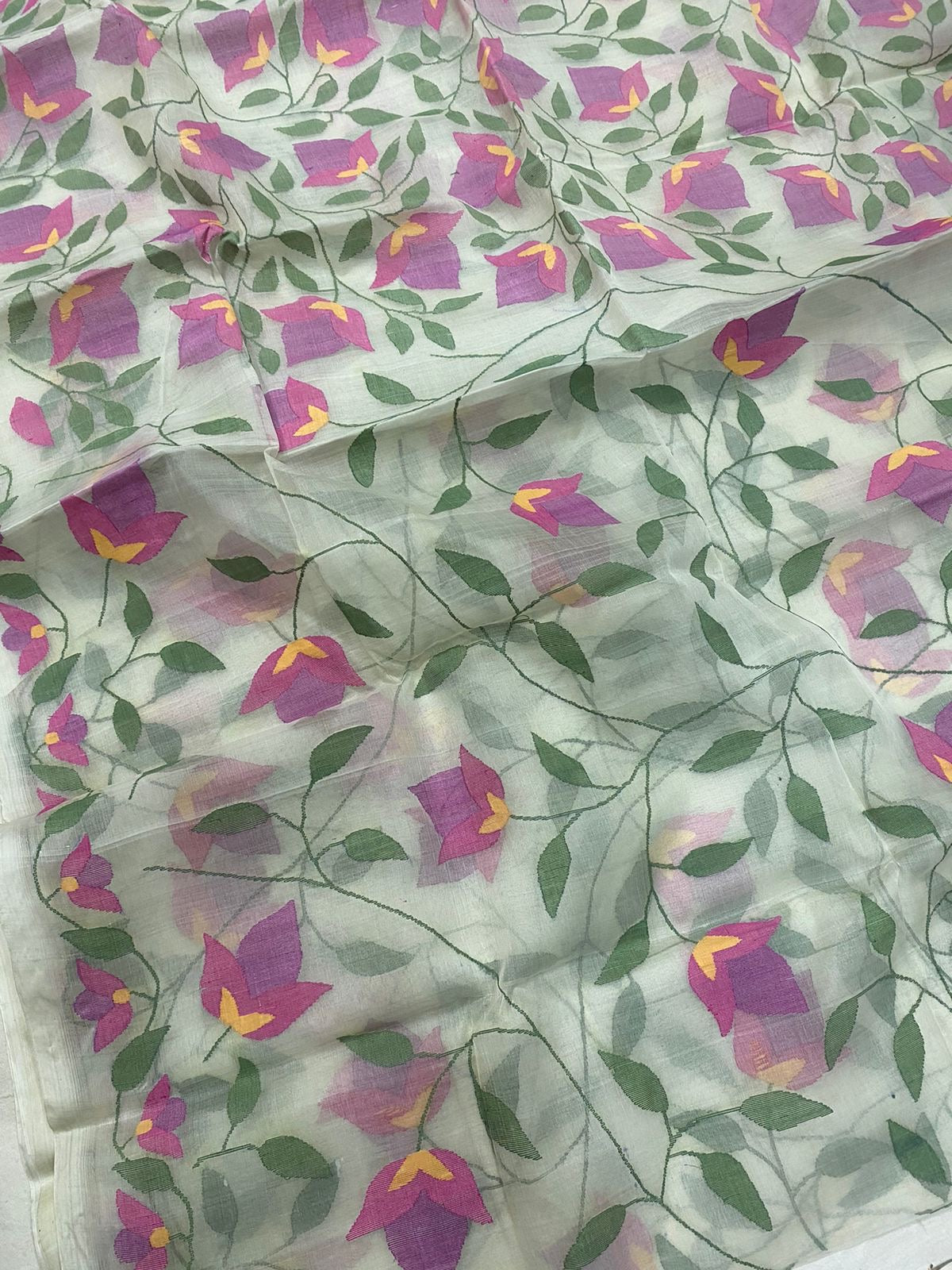 Yashmani tantuj jamdani sarees - Saffronfashionindia