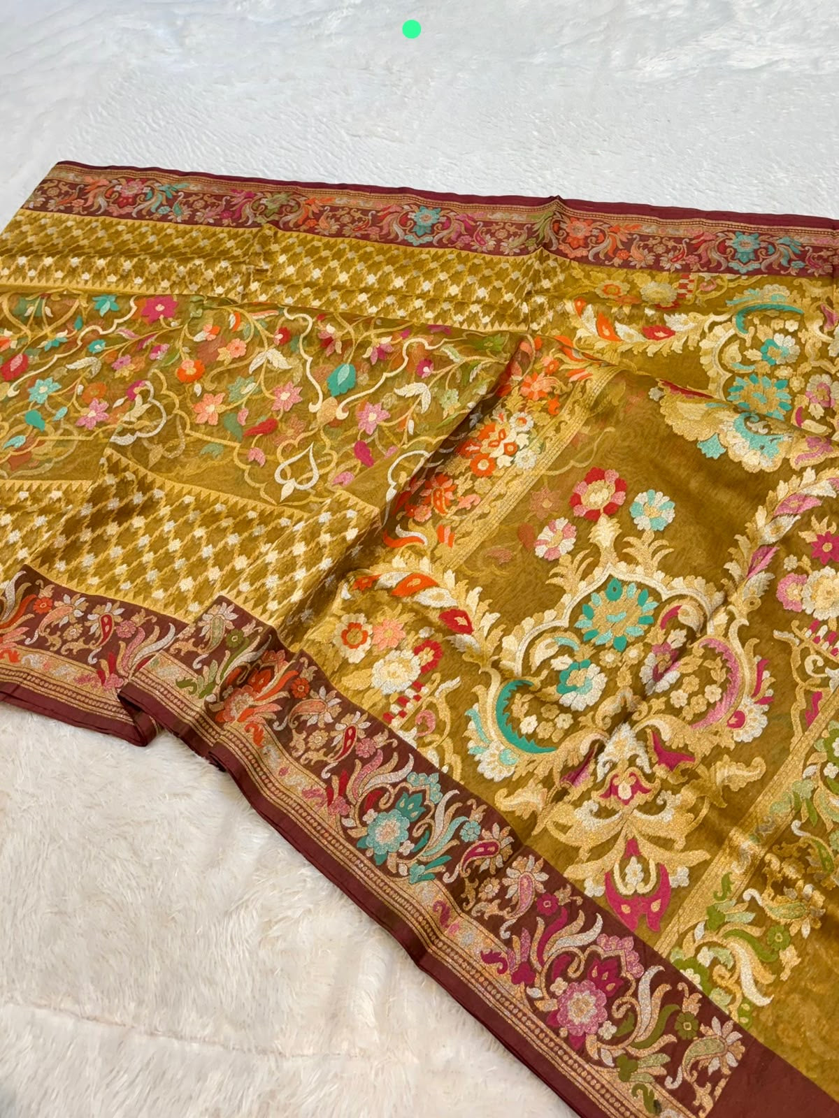 Tilfi saree kora jamdani saree Indian sari blouse SaffronFashion