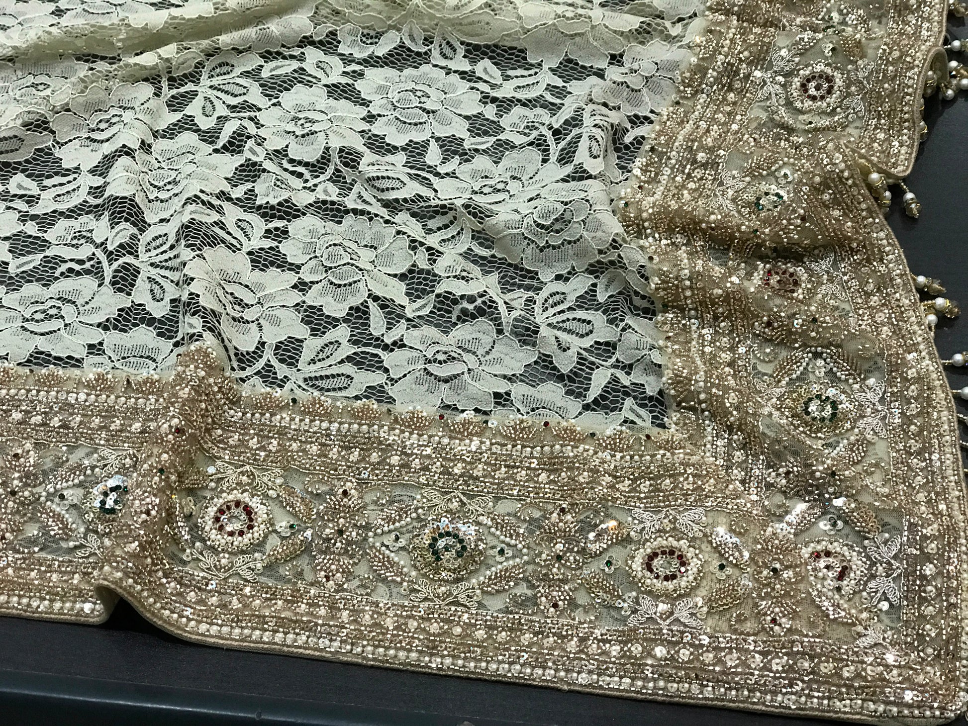 Crocia lacy saree partywear saree women saree with stitched blouse Saffronfashionindia