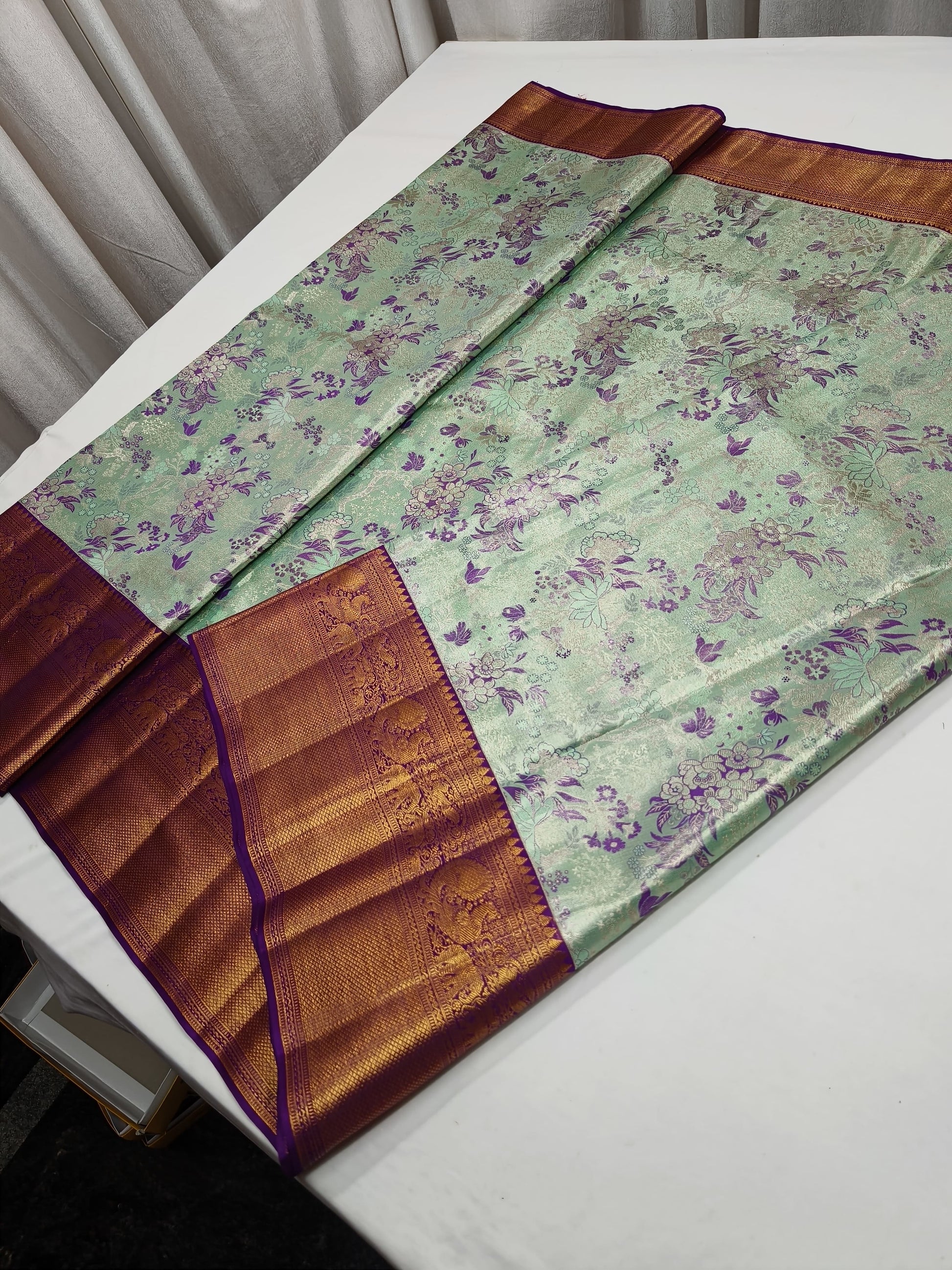 Kimiti silk saree/kanjeevaram sarees Indian saree blouse - Saffronfashionindia