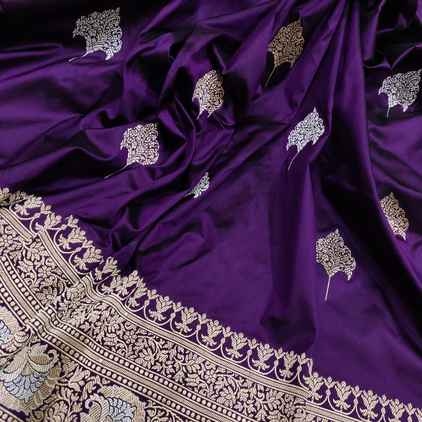Katana handwoven silk saree - Saffronfashionindia