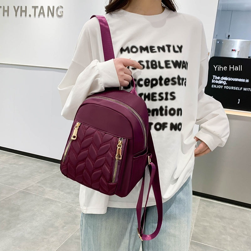 Fashion Women's Backpack Simple Rhombus Trendy Solid Color - Saffronfashionindia