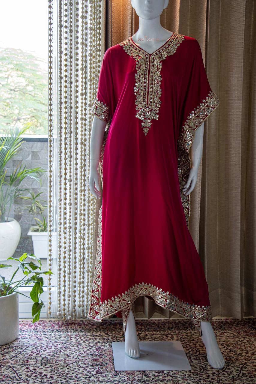 Nihshad kaftan dress stylish kaftan set - Saffronfashionindia