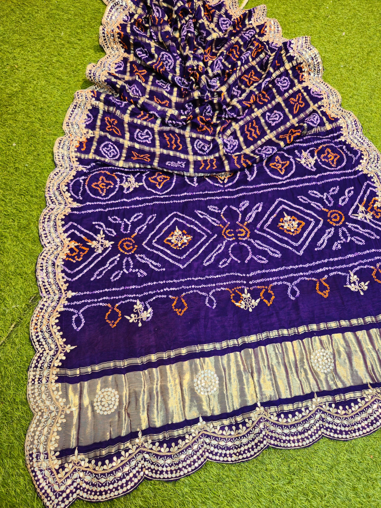 Tajika gharchola saree Gajji silk saree traditional sari blouse - Saffronfashionindia