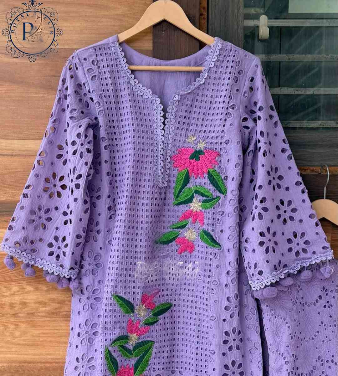 Chikankari stitched shirt set designer dress Saffronfashionindia