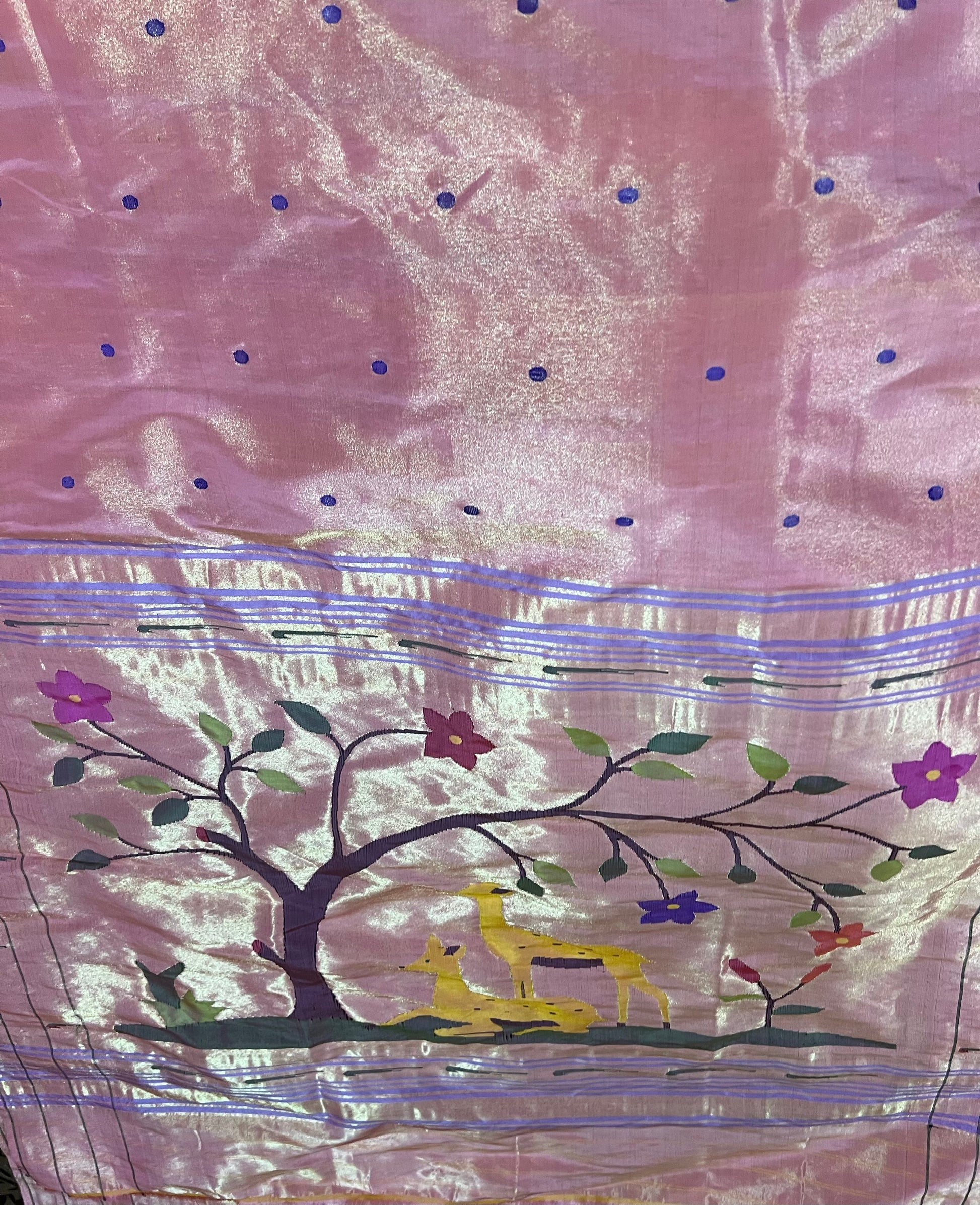 Pink Silk Paithani saree Indian Traditional Paithani sarees SaffronFashion