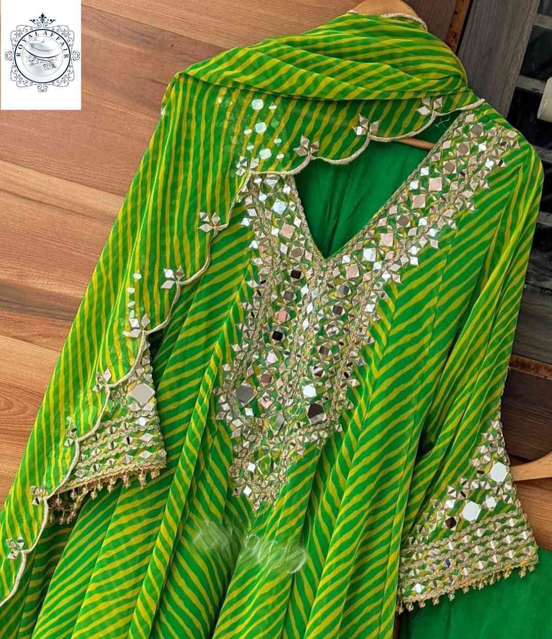Lehariya Anarkali salwar suit women dresses SaffronFashion