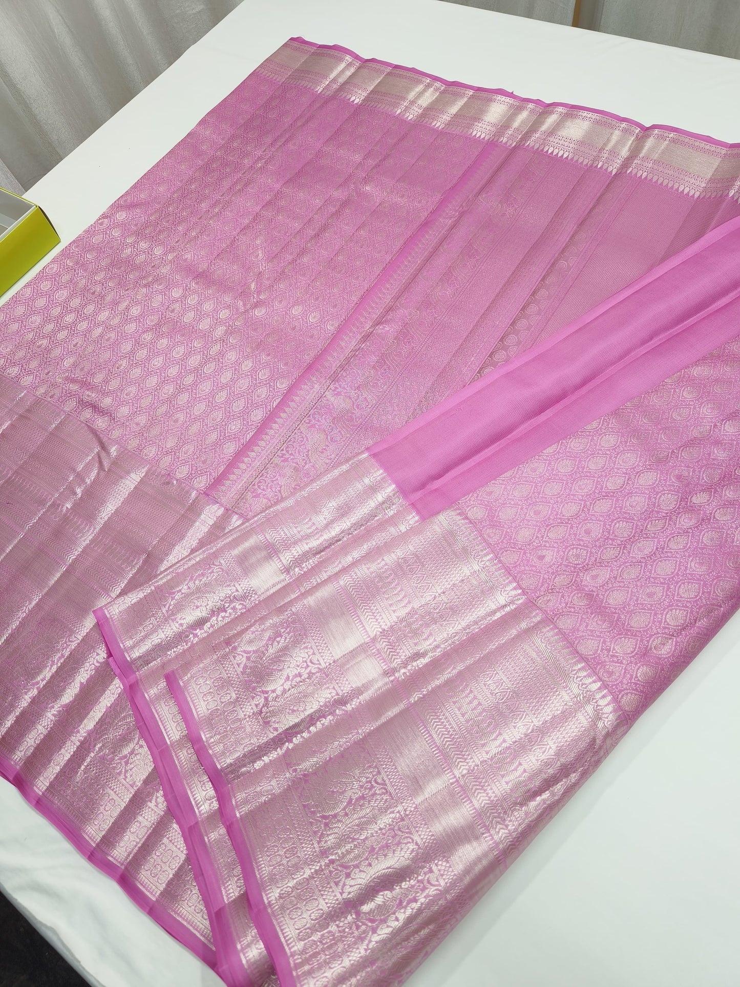 Pink Kanjeevaram Pure Silk Sarees Handwoven saree - Saffronfashionindia