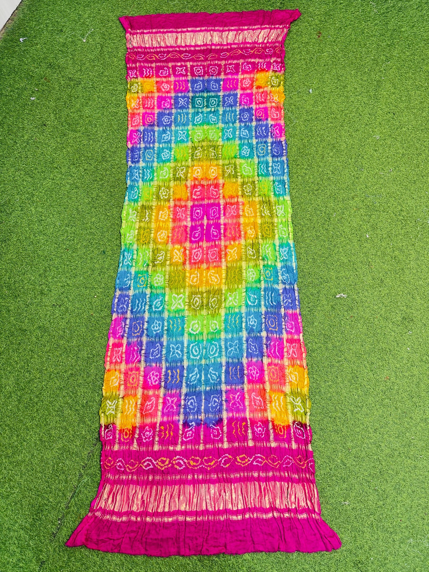 Multicolour dupatta gajji silk dupatta gharchola dupatta Saffronfashionindia