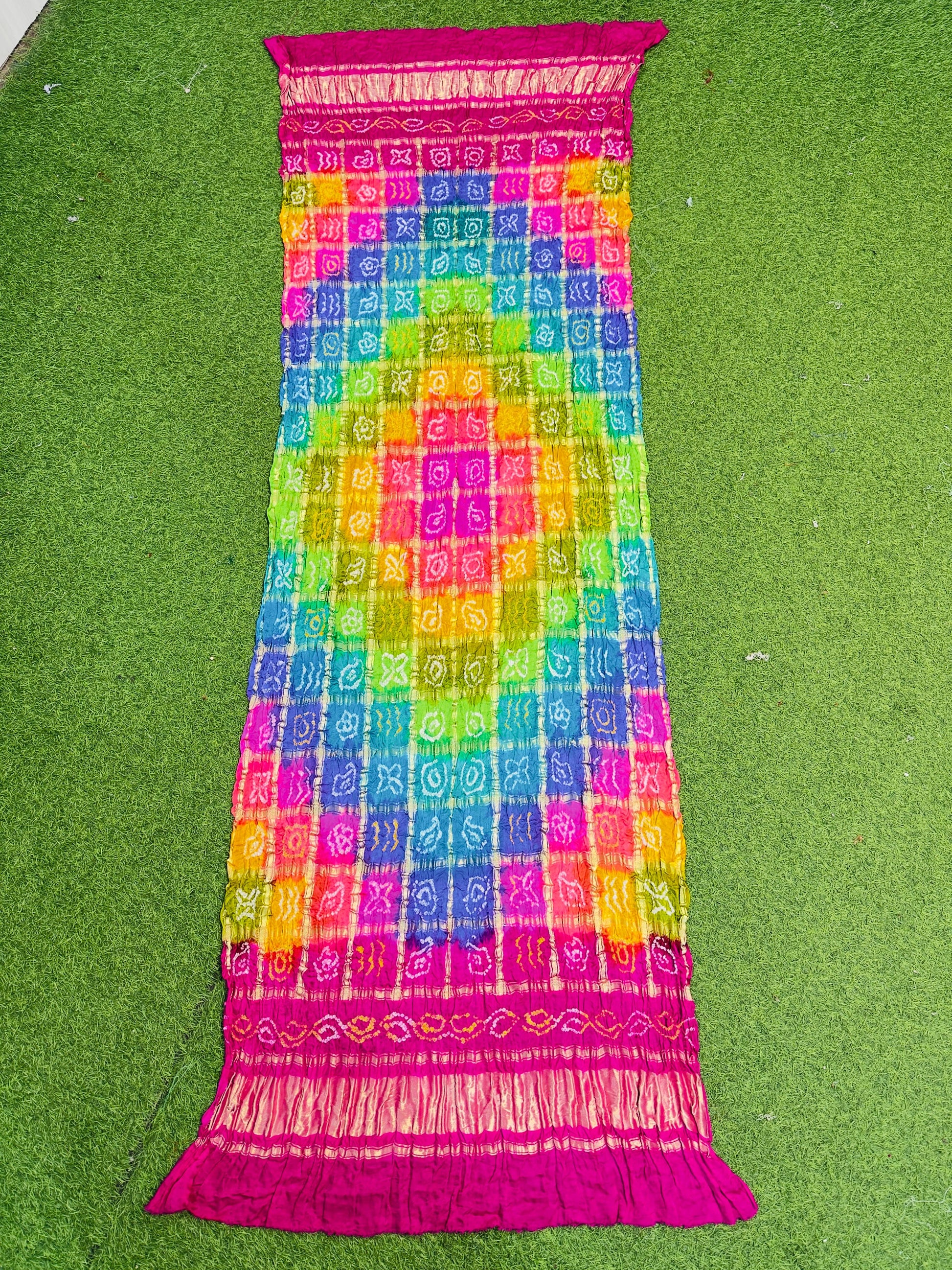 Multicolour dupatta gajji silk dupatta gharchola dupatta Saffronfashionindia