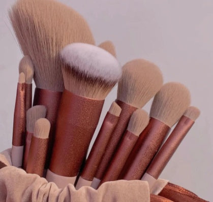 13Pcs Makeup Brush Set Make Up Concealer Brush Blush Powder Brush Eye Shadow Highlighter Foundation Brush Cosmetic Beauty Tools SaffronFashion