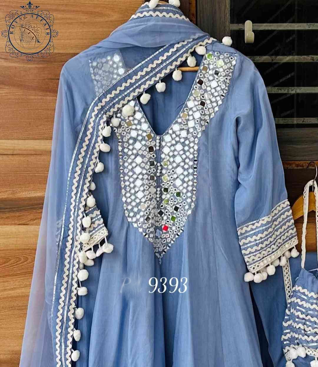 Anarkali designer clothing set women dresses Saffronfashionindia