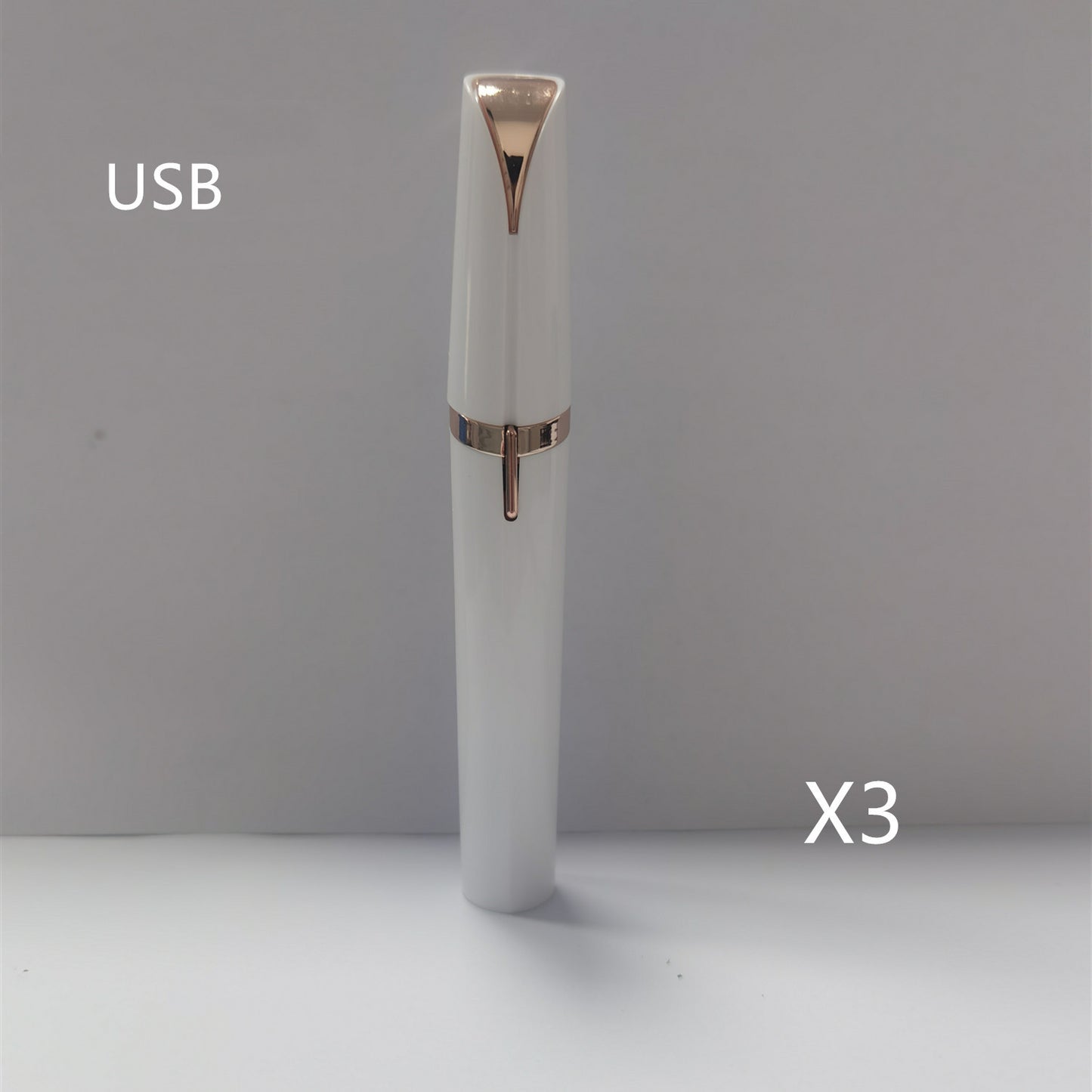 Mini Electric Eyebrow Trimmer Lipstick Brows Pen Hair Remover Painless Razor Epilator with LED Light - Saffronfashionindia