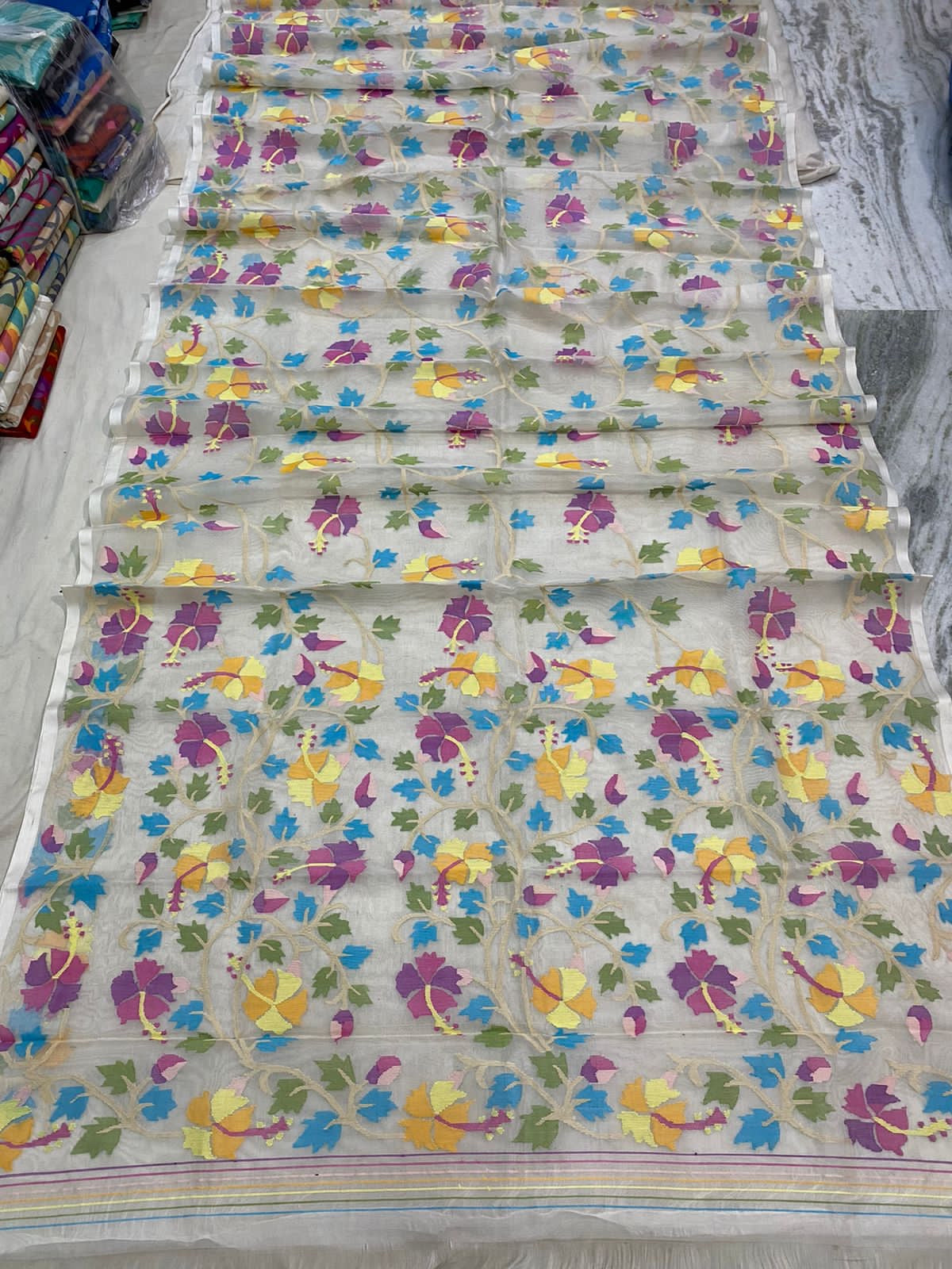 Ramesha tantuj muslin jamdani sarees - Saffronfashionindia
